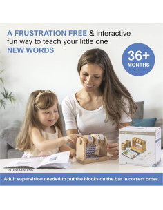 Bloques de Lectura Fonética Montessori de Madera - 3 Bloques 2