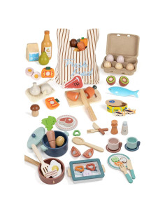 Conjunto de Comida de Juguete de Madera Lehoo Castle