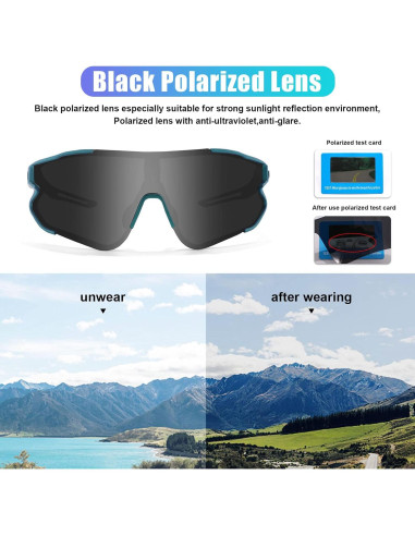 Gafas de sol deportivas OULAIQI 548 con 1 lente intercambiable