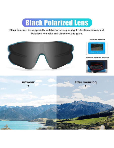 Gafas de sol deportivas OULAIQI 548 con 1 lente intercambiable