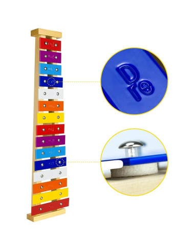 Xilófono de Madera CeleMoon 15 Tonos para Niños y Adultos