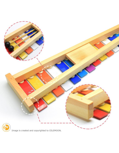 Xilófono de Madera CeleMoon 15 Tonos para Niños y Adultos