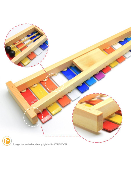 Xilófono de Madera CeleMoon 15 Tonos para Niños y Adultos