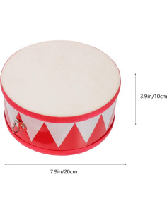 Juego de batería de madera para niños TOYANDONA 20 cm 2 baquetas 2