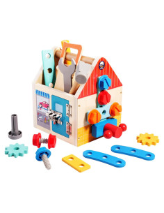 Juego de Herramientas de Madera Biottro para Niños 3-6 Años
