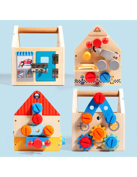 Juego de Herramientas de Madera Biottro para Niños 3-6 Años