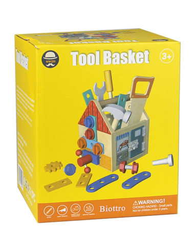 Juego de Herramientas de Madera Biottro para Niños 3-6 Años