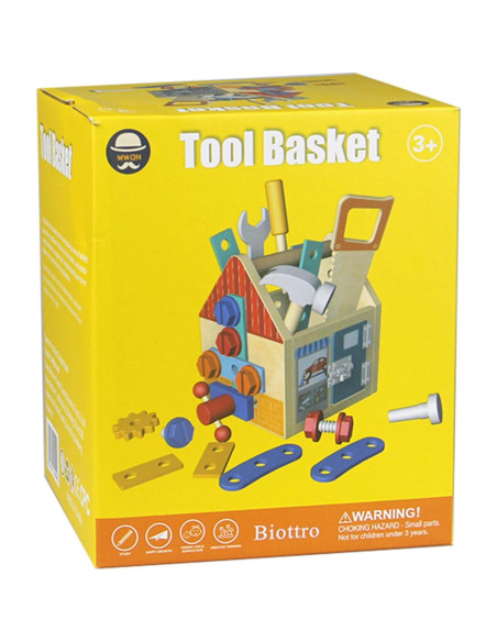 Juego de Herramientas de Madera Biottro para Niños 3-6 Años