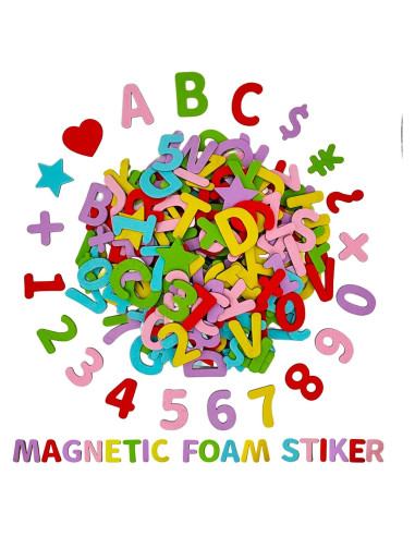 130 Imán Letras y Números EVA DOLLCHEER Multicolor 3.81 cm