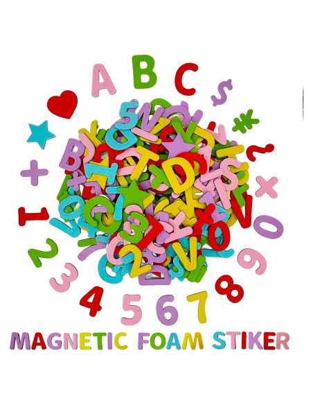 130 Imán Letras y Números EVA DOLLCHEER Multicolor 3.81 cm