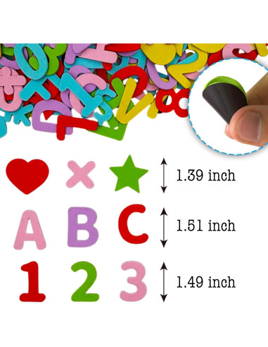 130 Imán Letras y Números EVA DOLLCHEER Multicolor 3.81 cm