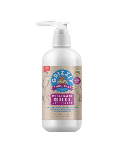 Aceite de Kril Antártico Grizzly 236.6ml para Perros y Gatos