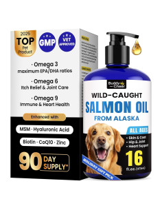 Aceite de Salmón de Alaska BuddyCheer 0.45 kg para Perros y Gatos