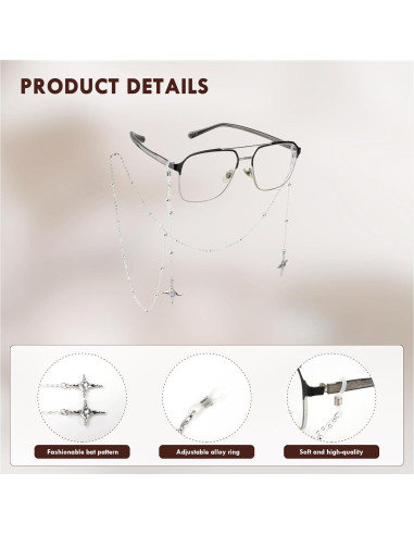 Cadena de Gafas Elegante Shionreiy con Colgante Único para Mujeres