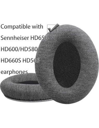Almohadillas de Repuesto Akkiv para Auriculares Sennheiser HD650/HD600/HD660S - Terciopelo y Espuma de Memoria