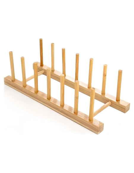Soporte para Secar Platos de Bambú BVLJOY - Organizador de Cocina
