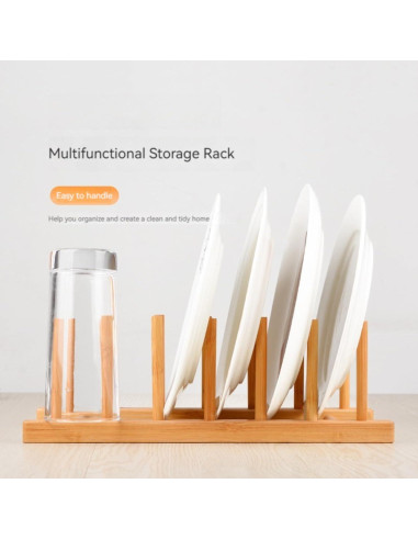 Soporte para Secar Platos de Bambú BVLJOY - Organizador de Cocina