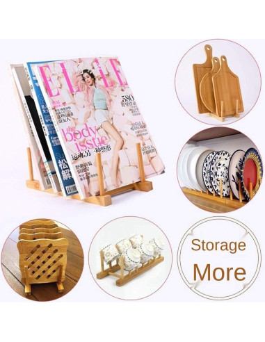 Soporte para Secar Platos de Bambú BVLJOY - Organizador de Cocina