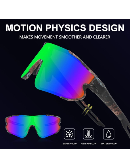 Gafas de sol OULAIQI 548 deportivas con 3 lentes UV400