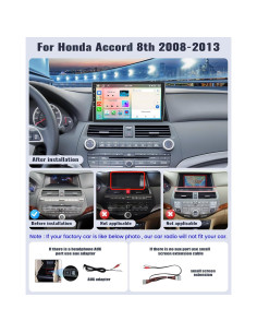 Estéreo de Coche Android 11 SIXWIN 10.1" para Honda Accord 2008-2013 2