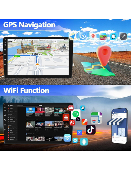 Estéreo de Coche Android 11 SIXWIN 10.1" para Honda Accord 2008-2013