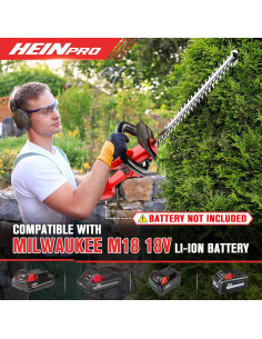 Cortadora de Setos Inalámbrica HEINPRO 22" Compatible Milwaukee M18 2