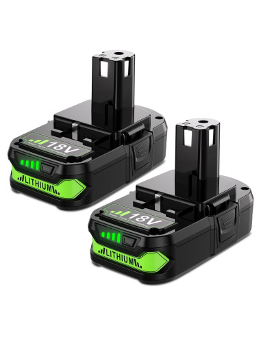 2 Baterías de Litio 18V Bonacell P107 para Ryobi ONE+