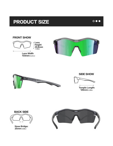 Gafas de sol BIRCEN para béisbol y ciclismo - UV400