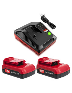 2 Baterías de Litio 18V Porter Cable PC18BLX + Cargador PCXMVC