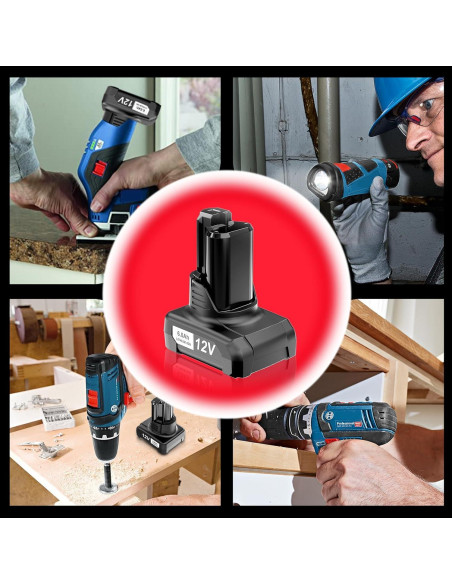 Batería de Reemplazo Bosch 12V GBA12V60 6.0Ah Litio-ion