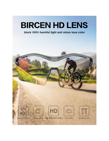 Gafas de sol BIRCEN para béisbol y ciclismo - UV400