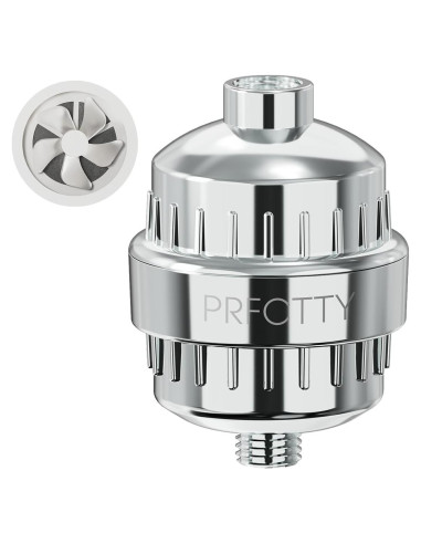 Filtro de Ducha PRFCTTY 25 Etapas Cromo - Elimina Cloro y Metales