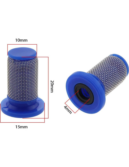 Filtros de Malla de Boquilla de Pulverización 10Pcs Azul 50 Malla