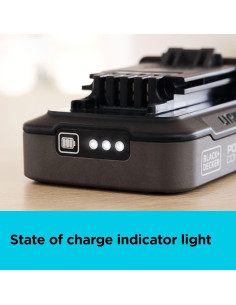 Batería de Litio-Ion 1.5Ah BLACK+DECKER 20V MAX con LED 2