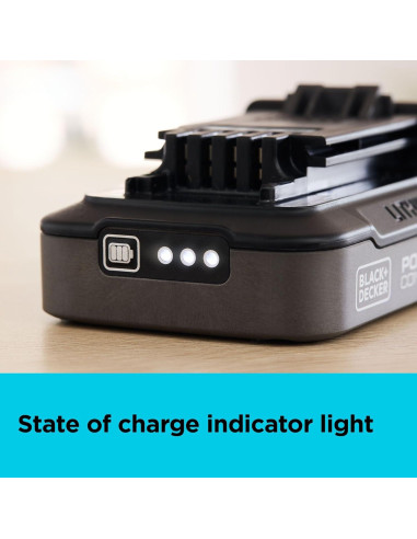 Batería de Litio-Ion 1.5Ah BLACK+DECKER 20V MAX con LED
