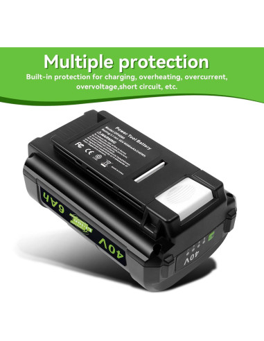 Batería de Litio 40V 6Ah Ryobi - Reemplazo 2 Paquetes