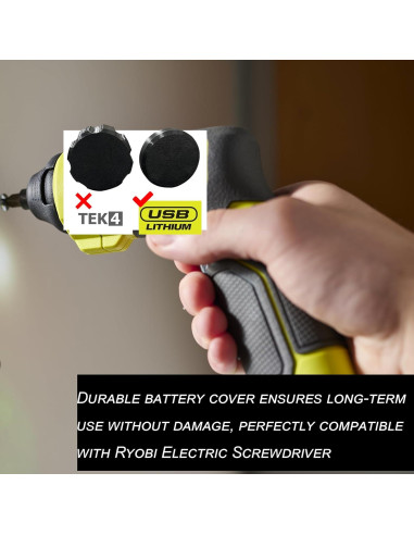 Tapa de Cubierta de Batería LXLO para Destornillador Ryobi 4V