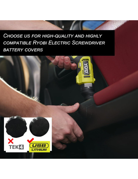 Tapa de Cubierta de Batería LXLO para Destornillador Ryobi 4V