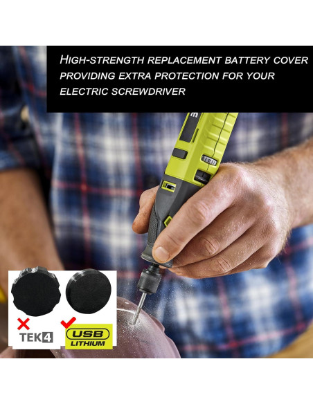 Tapa de Cubierta de Batería LXLO para Destornillador Ryobi 4V