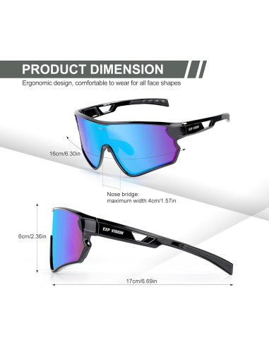 Gafas de Ciclismo TOP VISION EX-9400 Polarizadas UV400