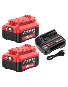 2 Baterías Recargables CMCB206 8.0Ah y Cargador CMCB104 Craftsman