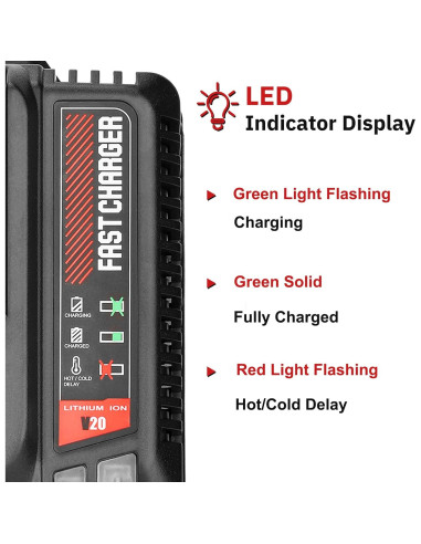 2 Baterías Recargables CMCB206 8.0Ah y Cargador CMCB104 Craftsman