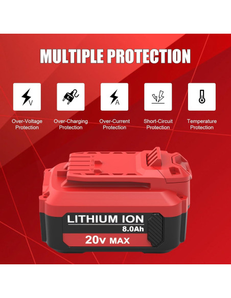 2 Baterías Recargables CMCB206 8.0Ah y Cargador CMCB104 Craftsman