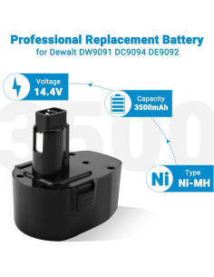 Batería Recargable Exmate 3500mAh 14.4V para Dewalt 2