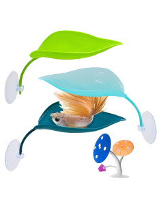 Hamaca para Peces Betta Jwizyotr 4PCS - Hojas de Descanso Coloridas