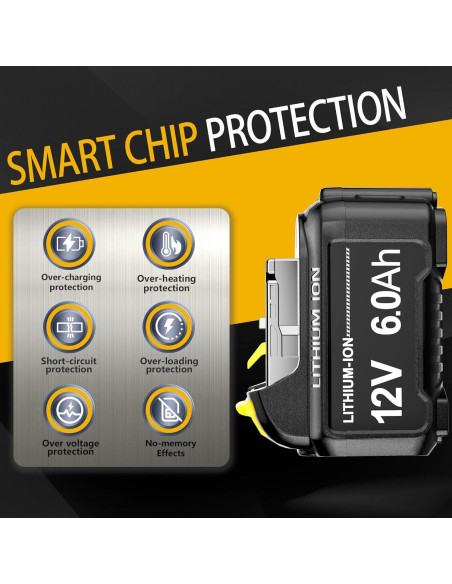 Batería de Reemplazo 12V 6.0Ah TenHutt para Dewalt