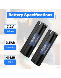 Batería Ni-Mh 7.2V 3500mAh Exmate + Cargador 1.2-18V 2