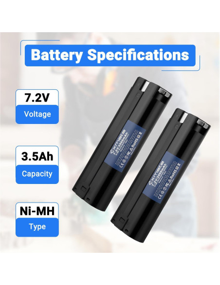 Batería Ni-Mh 7.2V 3500mAh Exmate + Cargador 1.2-18V