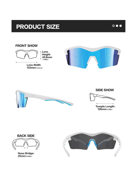 Gafas de sol BIRCEN para béisbol y ciclismo - UV400 Gafas de sol BIRCEN para béisbol y ciclismo - UV400