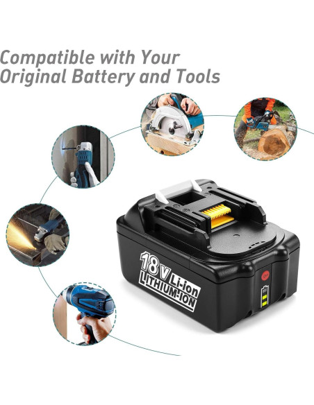 2 Baterías 18V 5.0Ah BL1850B y Cargador para Makita